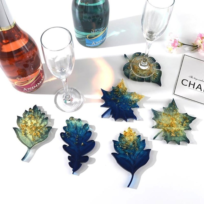 12 cm Yaprak Şeklinde Epoksi ve Beton Silikon Kalıbı -Kod:337