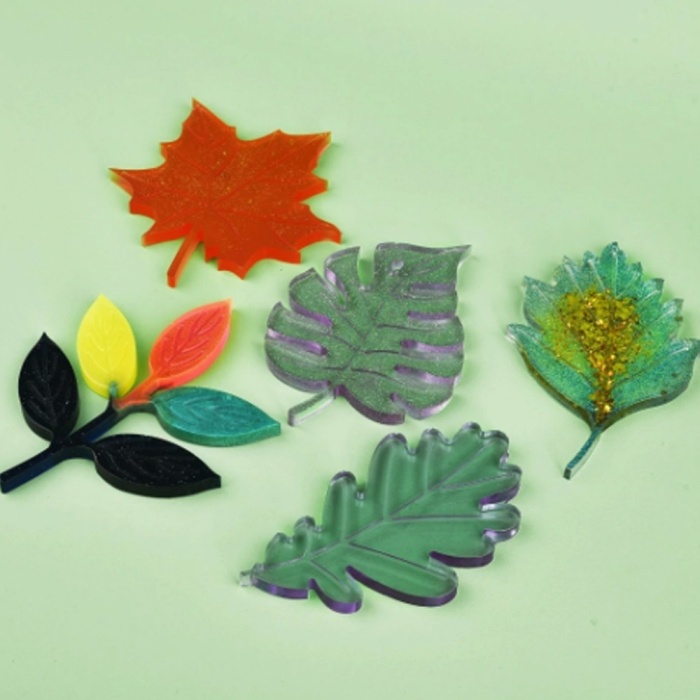 12 cm Yaprak Şeklinde Epoksi ve Beton Silikon Kalıbı -Kod:337