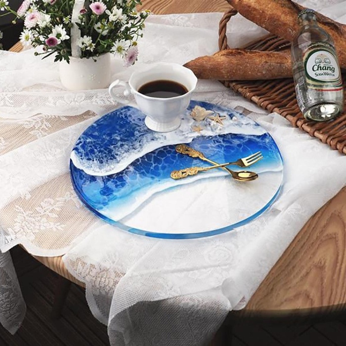 Daire Model Tepsi Kalıbı- yuvarlak Epoksi Kalıp 23 cm - T13 (inci)