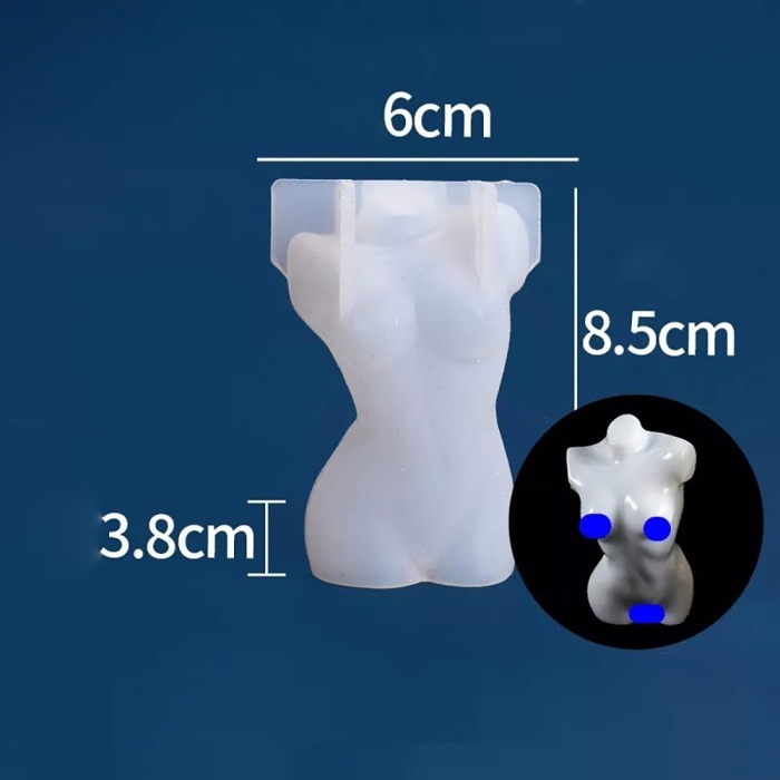 Kadın Vucudu Reçine Epoksi,Mum,Sabun ve Beton Kalıbı -Kod:949