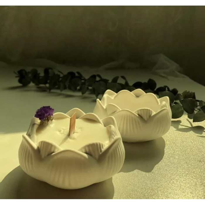 Lotus Mum Kalıbı - Hobi Silikon Kalıbı -Kod:1077