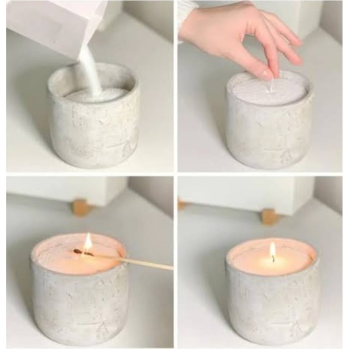 Organik İnci Tozu Mum -250gr