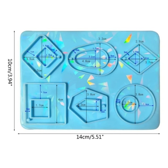 14cm x 10cm Hologramlı Anahtarlık Kalıbı - Kod: