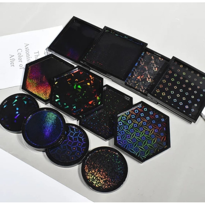 10,6cm x 10,6cm Hologramlı Kare Bardak Altı Kalıbı - Kod:531