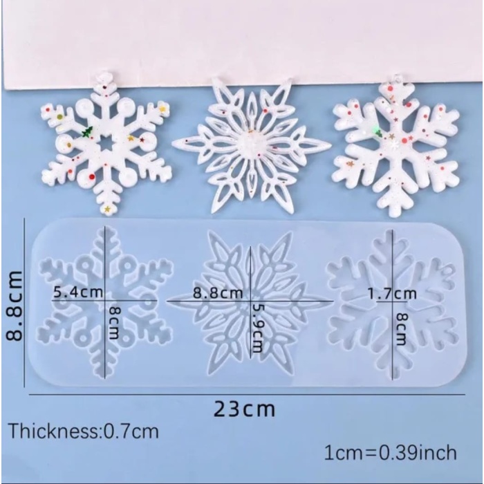 Çoklu Kar Tanesi Epoksi Reçine Kalıp - Kod:1112