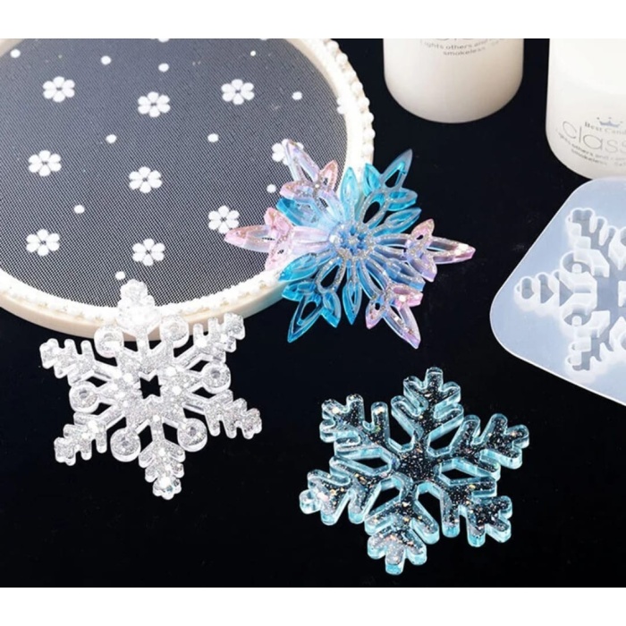 Çoklu Kar Tanesi Epoksi Reçine Kalıp - Kod:1112