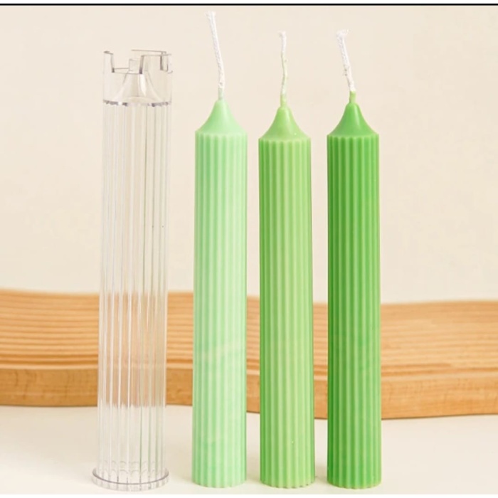 Uzun Yuvarlak Çizgili Mika Mum Kalıbı - Mika Model: