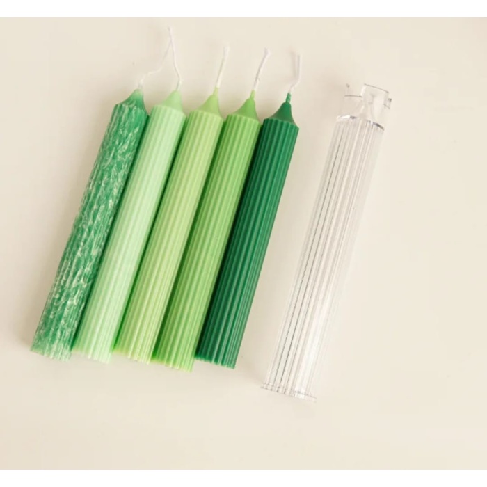 Uzun Yuvarlak Çizgili Mika Mum Kalıbı - Mika Model: