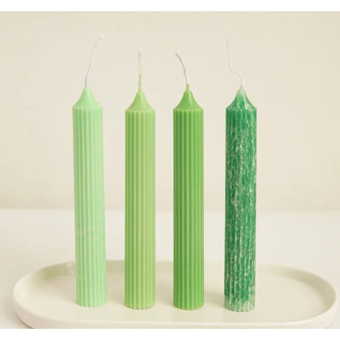 Uzun Yuvarlak Çizgili Mika Mum Kalıbı - Mika Model: