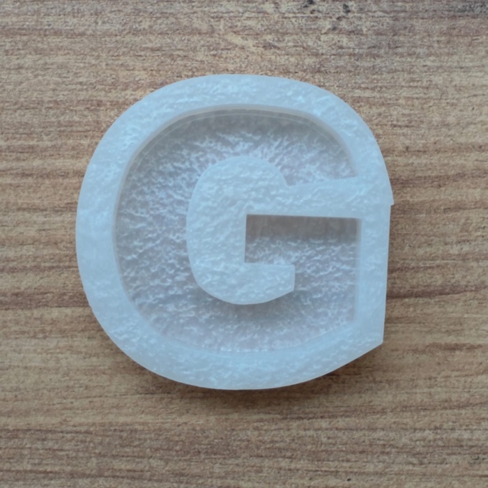 Tekli Harf Epoksi Reçine Kalıbı - I SNTH168 (inci)