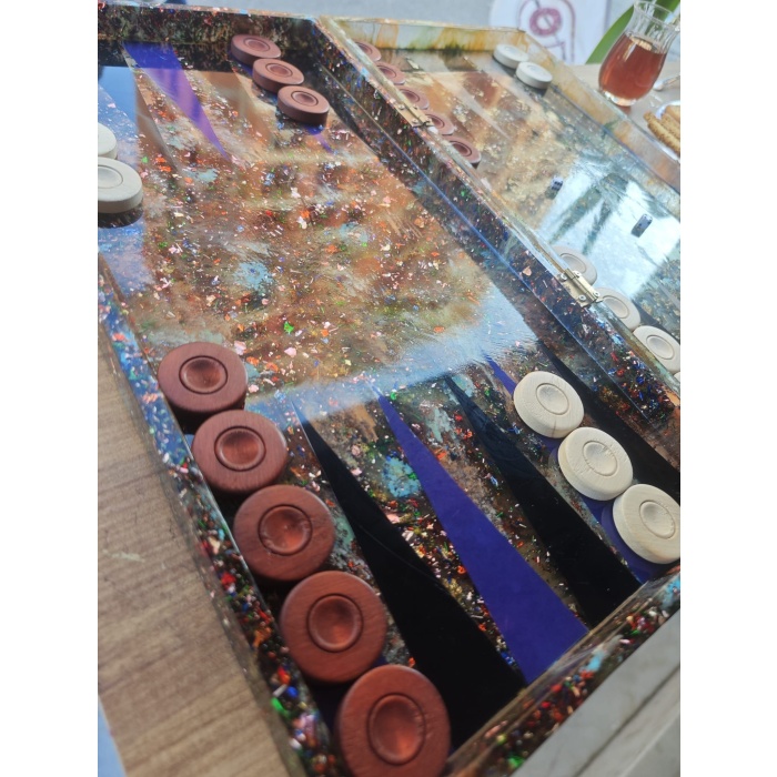 Tavla Silikon Kalıbı - Reçine epoksi Kalıp - 47x24 cm