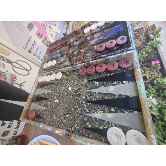 Tavla Silikon Kalıbı - Reçine epoksi Kalıp - 47x24 cm