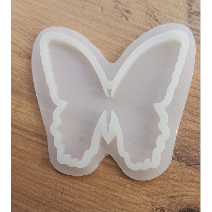 Kelebek Reçine Epoksi Bardak Altı Kalıbı - (inci)