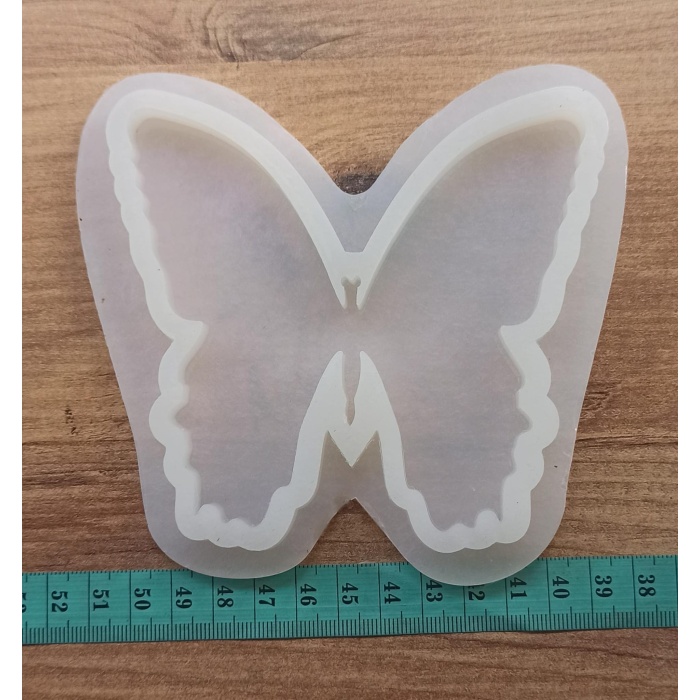 Kelebek Reçine Epoksi Bardak Altı Kalıbı - (inci)