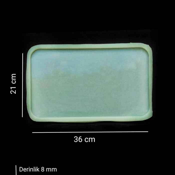 36 x 21 Dikdörtgen Tepsi Silikon Kalıbı - SntT150 (inci)