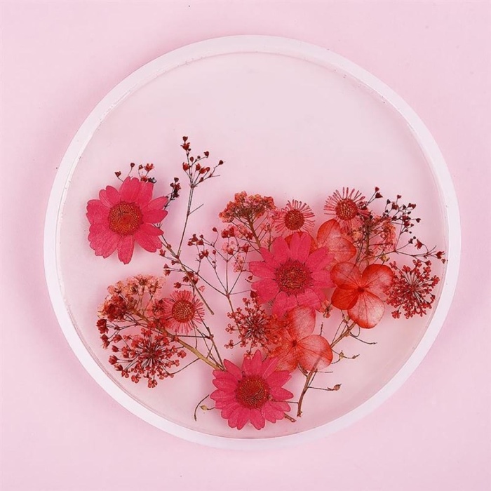 Epoksi Resin 30 cm Yuvarlak Tepsi Silikon Kalıp  - T15