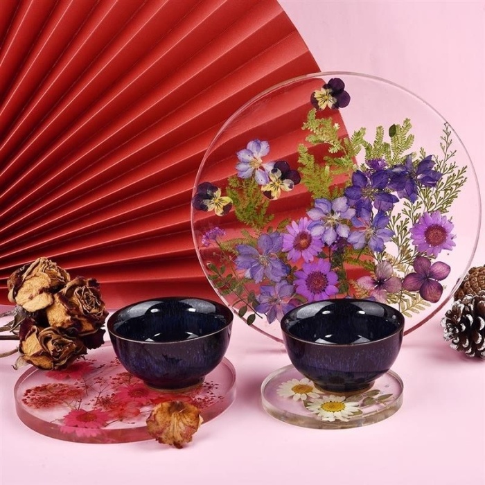 Epoksi Resin 30 cm Yuvarlak Tepsi Silikon Kalıp  - T15