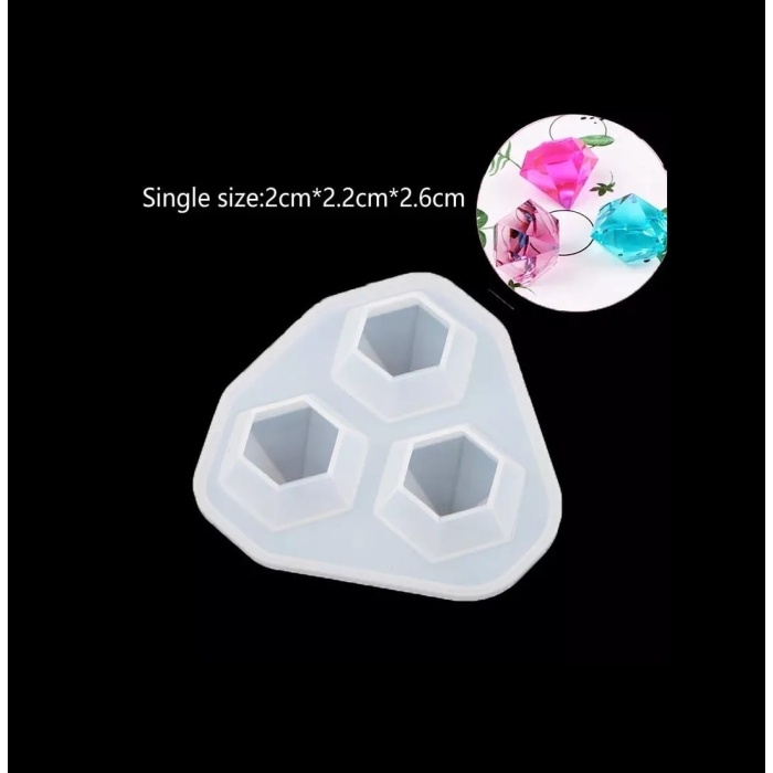 Kristal  Pramit Model  Silikon Reçine Epoksi Kalıp - Büyük Boy -Kod:54