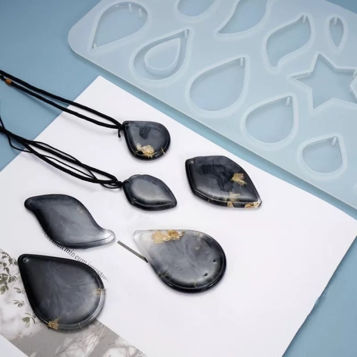 Çoklu  Kolye Küpe Silikon Reçine Epoksi Kalıp -Kod:277