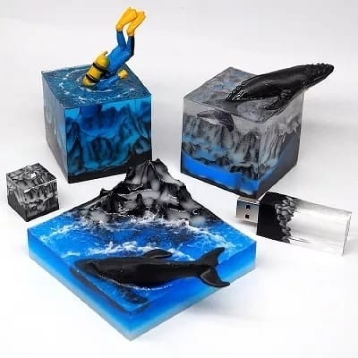 Küp Reçine Epoksi  Silikon Kalıp - Büyük - 6,5a 6,5cm- Kod:239