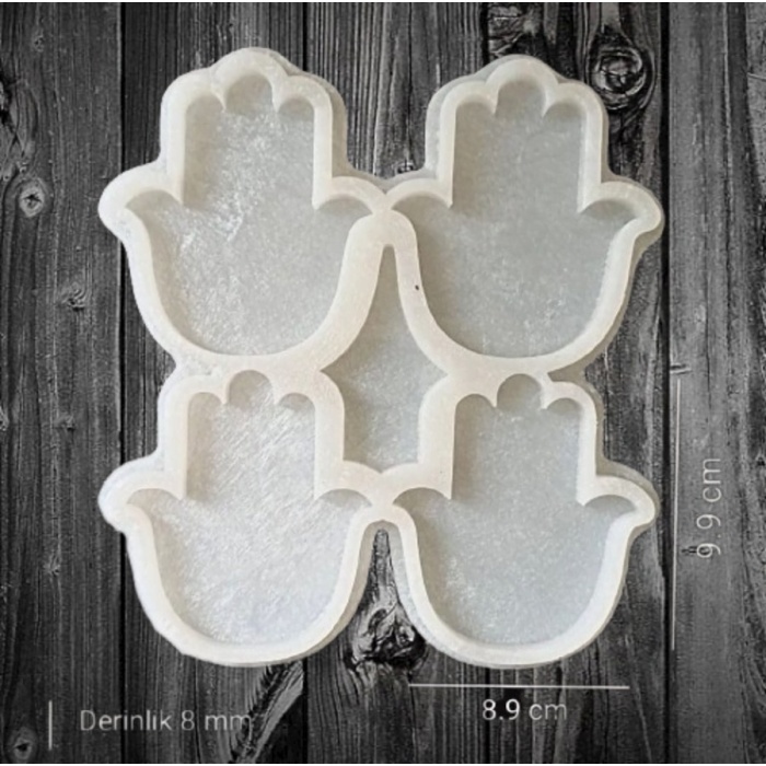 4lü Fatmanın Eli - Hobi Silikon Kalıbı - SNTB113 (İnci)