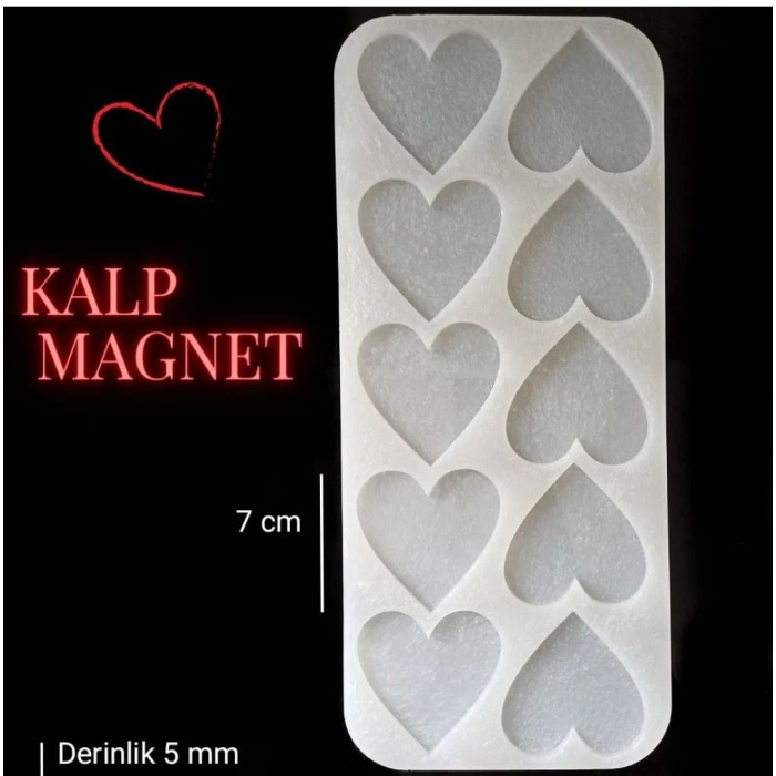 10lu Kalp - Hobi Silikon Kalıbı- Kod:inci Sntm128