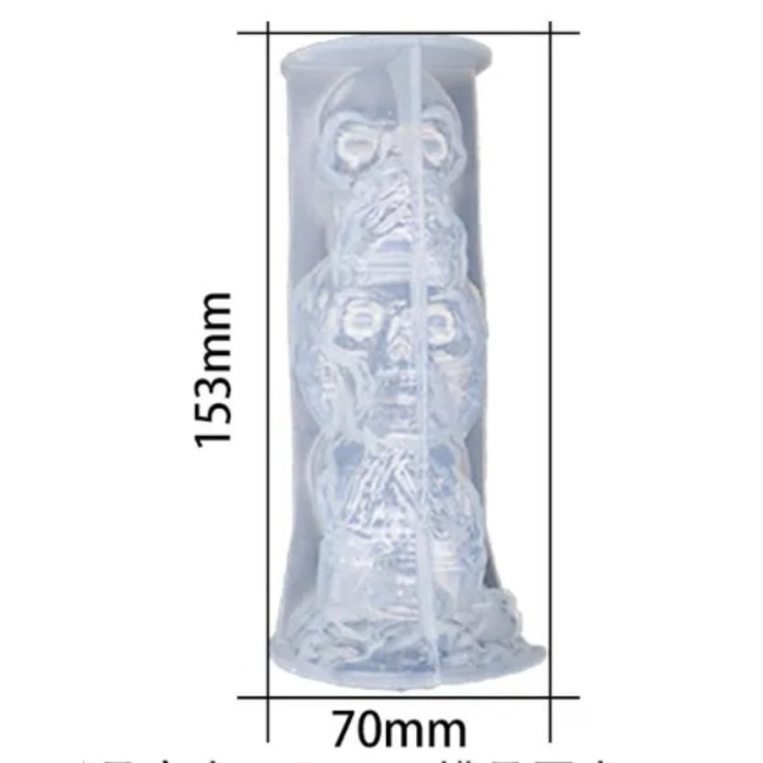 Görmedim/Duymadım/Bilmiyorum Kuru Kafa Mum- Hobi Silikon Kalıbı - Kod:1144