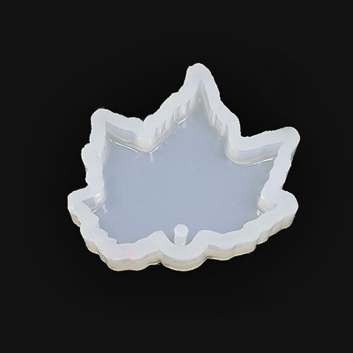 Reçine Epoksi Kalıp Kolye Anahtarlık  Çınar Yaprağı - 416 - A19