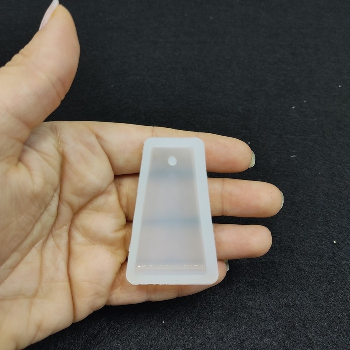 Reçine Epoksi Kalıp Kolye Anahtarlık  Dikdörtgen - 417 - A20