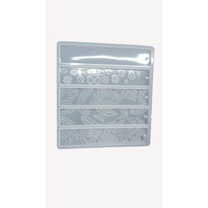 5Lİ DESENLİ KİTAP AYRACI - EPOKSİ REÇİNE KALIP-Kod:1038