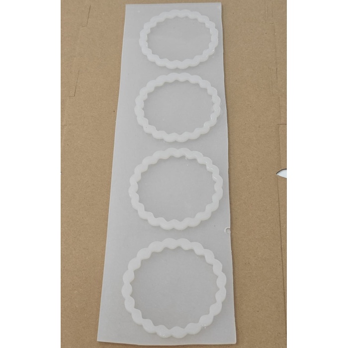 1 Adet -4lü Reçine Epoksi Tırtıklı Magent Kalıp - Kod:inci