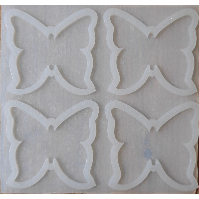 Kelebek Şekilli Epoksi Kalıbı 4lü Kod: 1254 (inci)