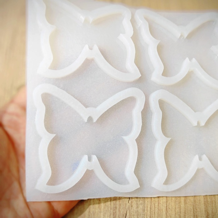 Kelebek Şekilli Epoksi Kalıbı 4lü Kod: 1254 (inci)