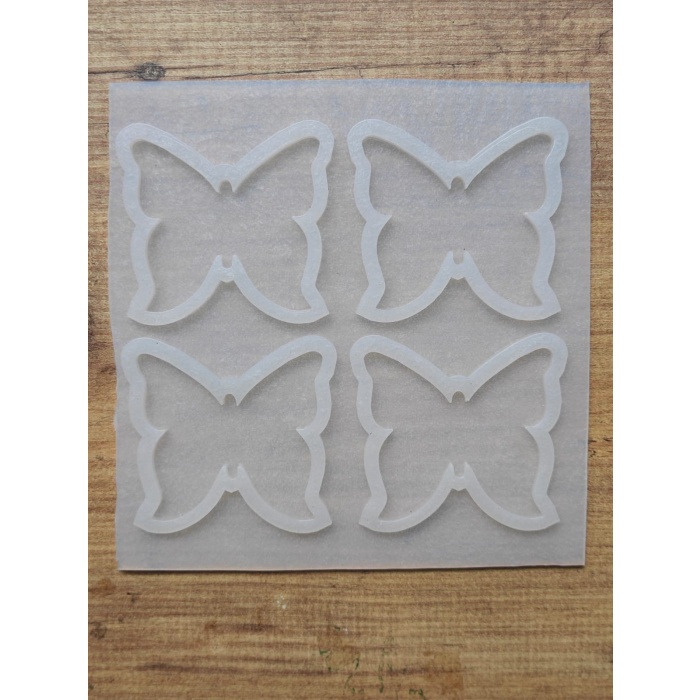 Kelebek Şekilli Epoksi Kalıbı 4lü Kod: 1254 (inci)