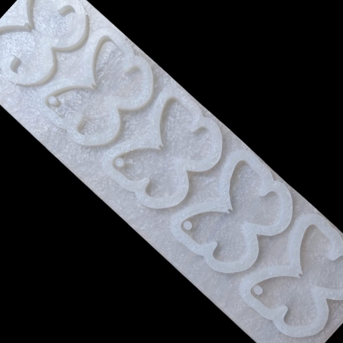 Delikli Kelebek Beton ve Epoksi Silikon Kalıbı - 5li Kod:inci