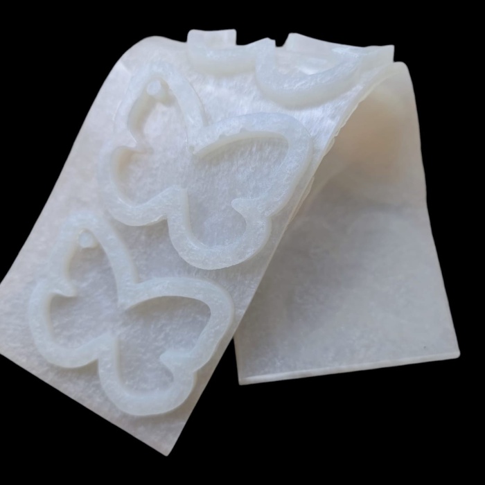 Delikli Kelebek Beton ve Epoksi Silikon Kalıbı - 5li Kod:inci