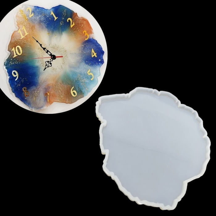 Saat ve Sehpa ve Tepsi Reçine Epoksi Kalıbı 43 cm - 806 - T1