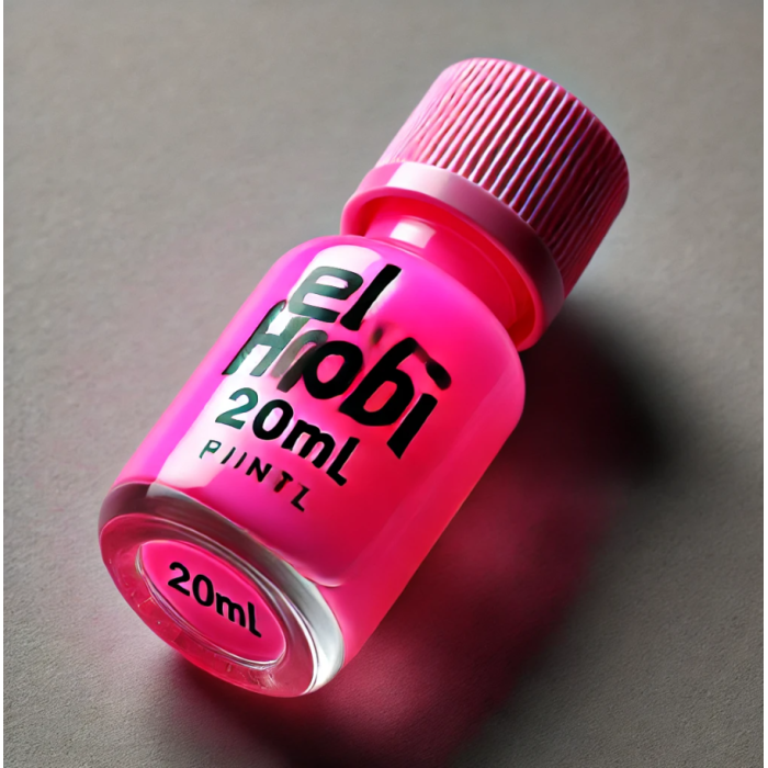 20 ml - Şeffaf Pigment Boya - Neon Pembe - Model:Zubi12