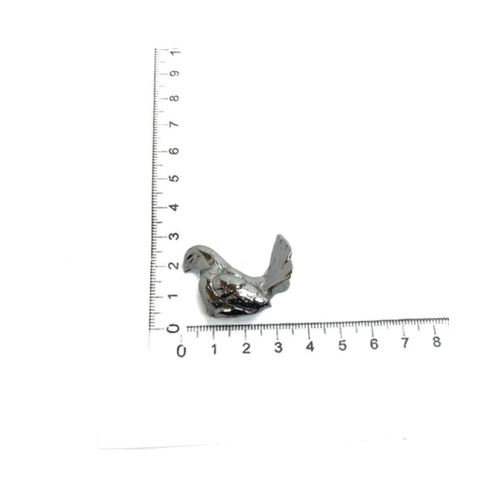 Epoksi Tepsi Kulp Başlığı Kuş Gümüş Model Bir Çift