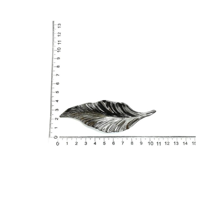 1 Adet - Epoksi Tepsi Kulbu Gümüş Yaprak Model