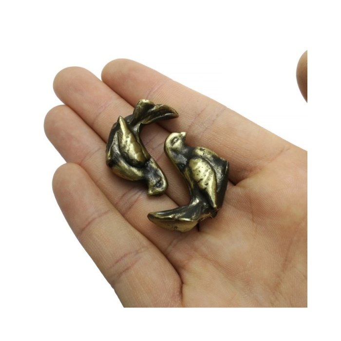 Epoksi Tepsi Kulbu Başlığı Bakır Kuş Model Bir Çift