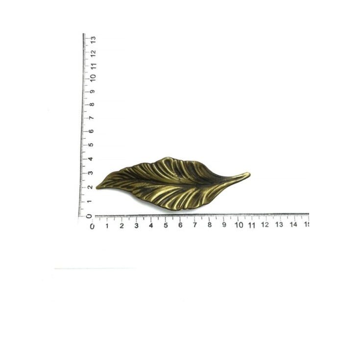1 Adet - Epoksi Tepsi Kulbu ,Yaprak Model Eskitme Gold