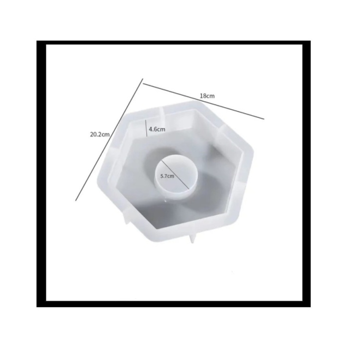 Altıgen Dekoratif Saat Kalıbı Seti - Hobi Silikon Kalıbı -Kod:1078  Gold saat