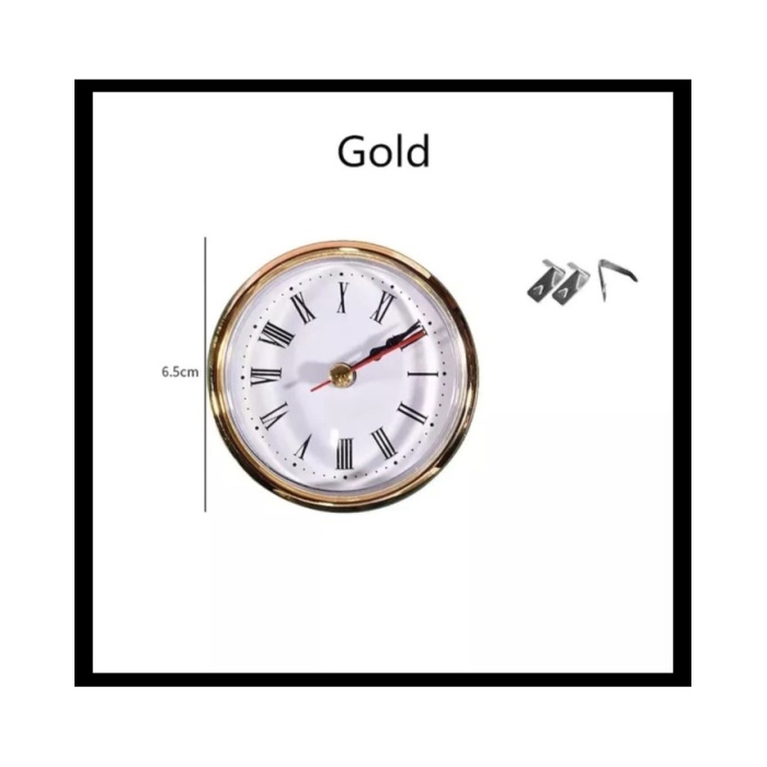 Altıgen Dekoratif Saat Kalıbı Seti - Hobi Silikon Kalıbı -Kod:1078  Gold saat