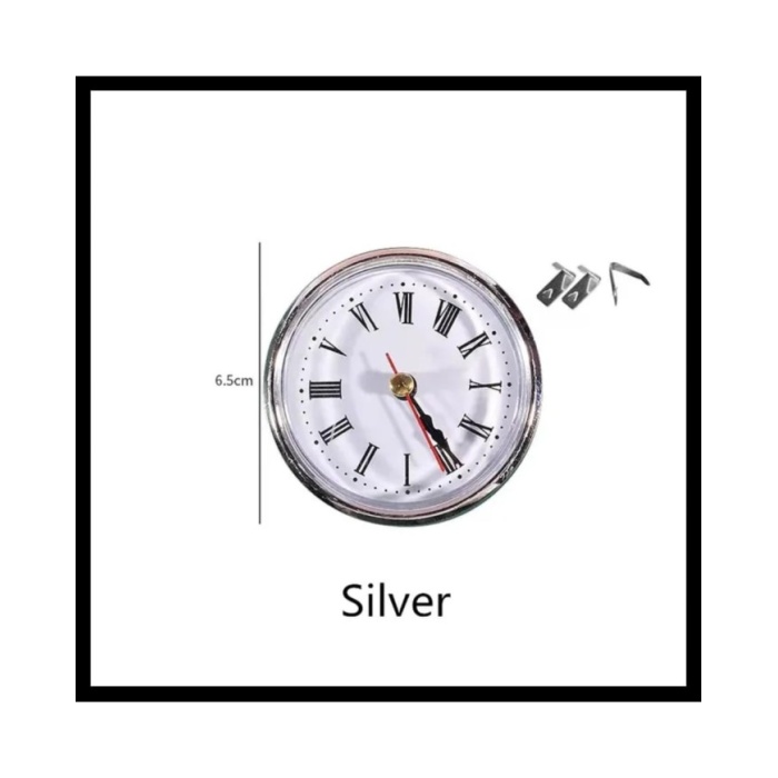 Dikdörtgen Dekoratif Saat Silikon Kalıp Seti - Hobi Silikon Kalıbı -Kod:437  SİLVER saat