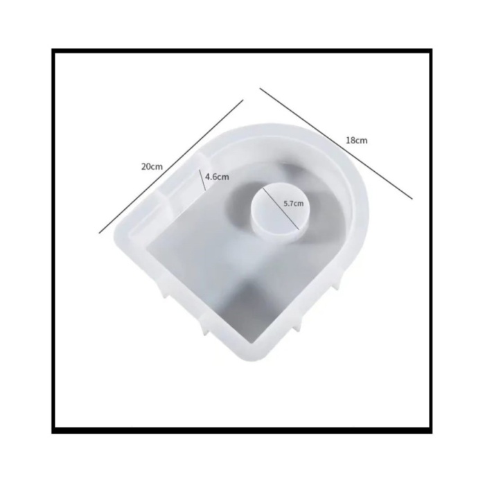 Oval Dekoratif Saat Kalıbı Seti - Hobi Silikon Kalıbı -Kod:1057 Renk Seçiniz SİLVER