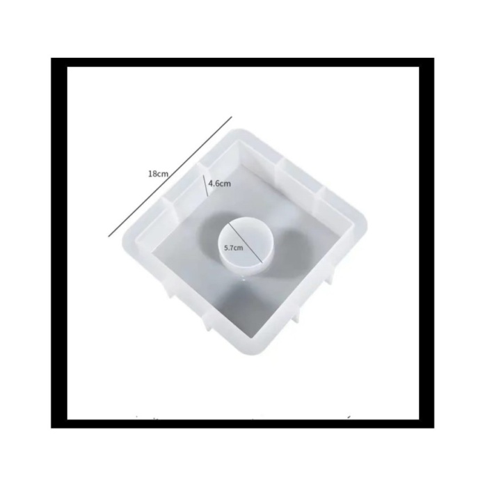 Kare Dekoratif Saat Kalıbı Seti - Hobi Silikon Kalıbı -Kod:425 Renk Seçiniz Gold