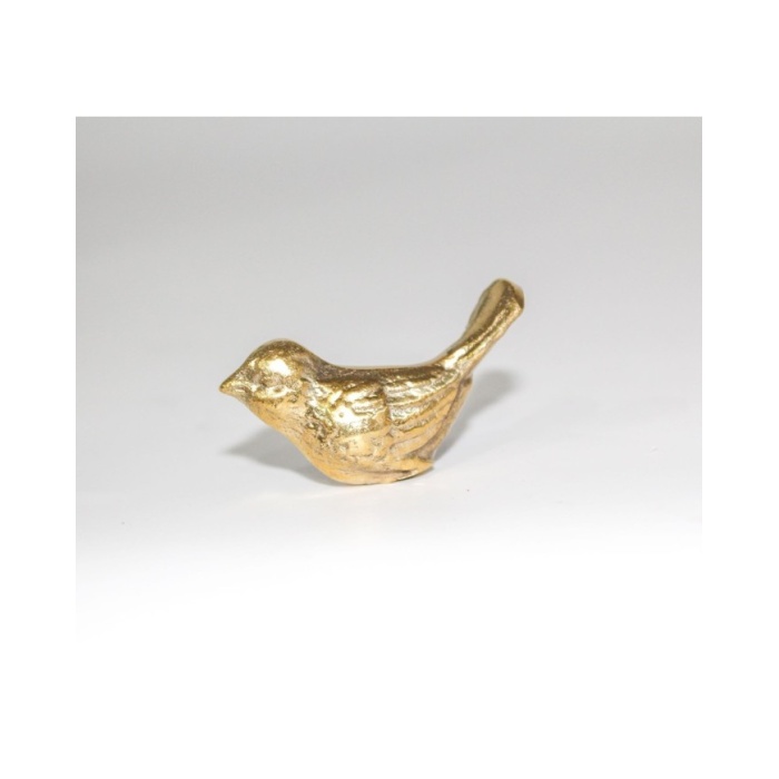 1 Adet -  Pirinç Kaplama Vidalı Tepsi Kulpu - Kuş Model