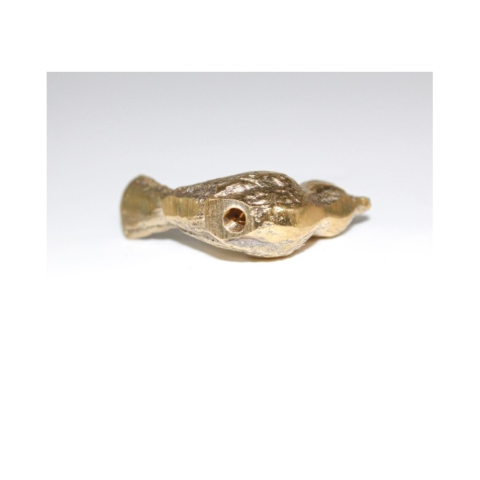 1 Adet -  Pirinç Kaplama Vidalı Tepsi Kulpu - Kuş Model