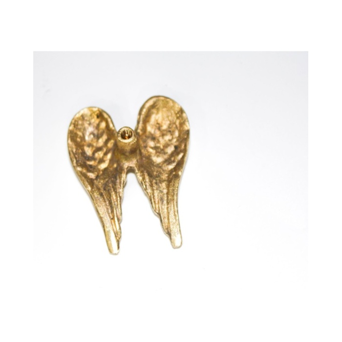 1 Adet -  Pirinç Kaplama Vidalı Tepsi Kulpu - Melek Kanadı Model